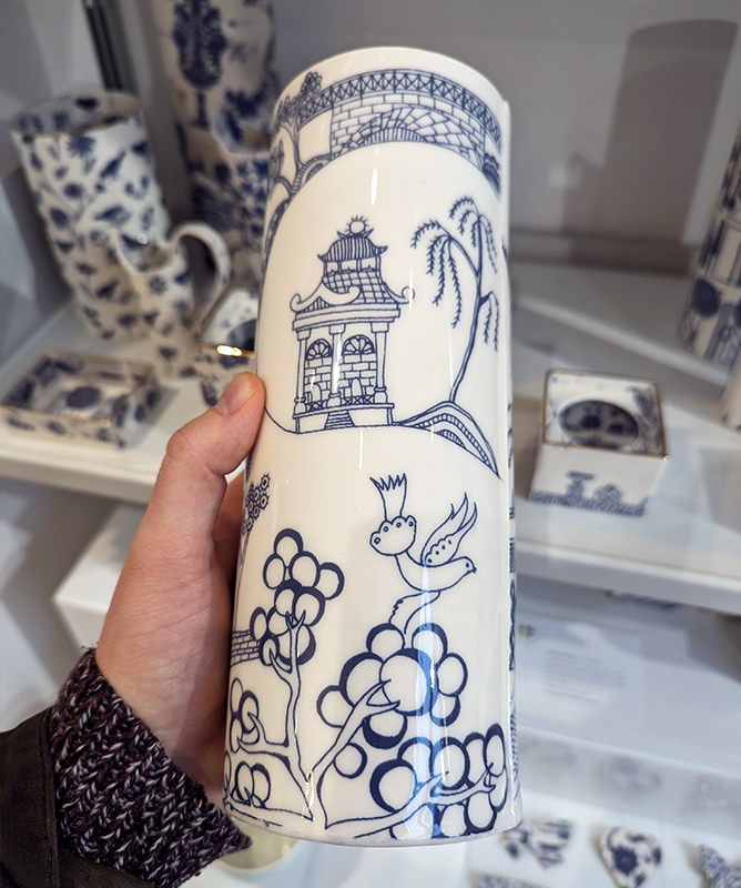 A printed enamel vase